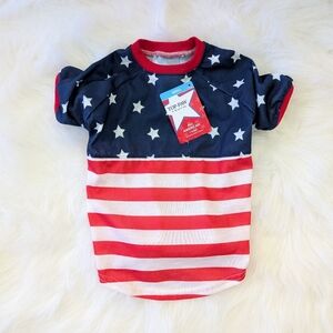 American Flag Dog Shirt Small New